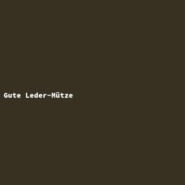 Gute Leder-M&uuml;tze