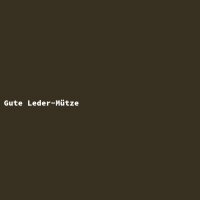 Gute Leder-M&uuml;tze