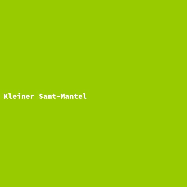 Kleiner Samt-Mantel