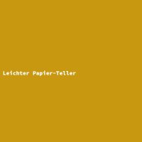 Leichter Papier-Teller