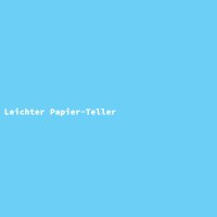 Leichter Papier-Teller